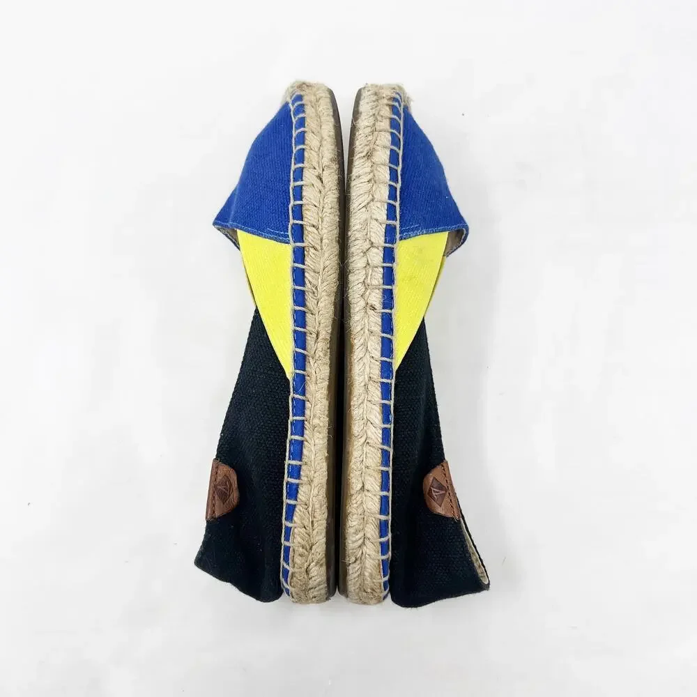 [Sperry Top-Sider] Blue Colorblock Canvas Katama Cape Espadrille Flats Size 6.5